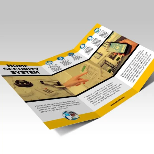 Custom Printed Tri-Fold 3 Pocket Short Right Panel Folder